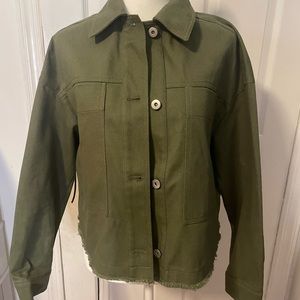 Zara Women Green Jacket -New -Size Extra Small